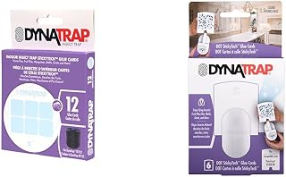 DynaTrap 12 Pack 21523 Replacement Glue Boards and 6 Pack 23005-0612 DOT Replacement Glue Cards for Indoor Insect Traps