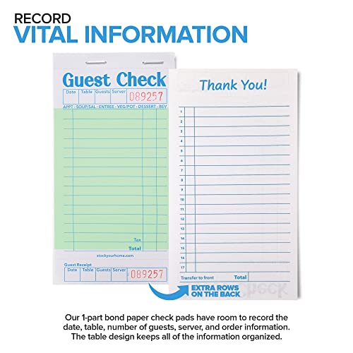 Stock Your Home 20 Pack / Green / 1 Guest Checks