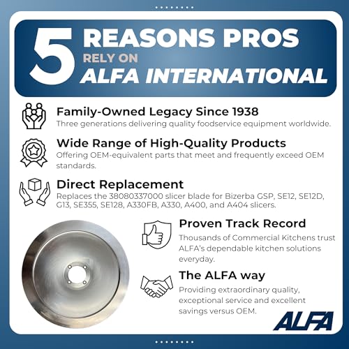 ALFA 13" Diameter, 4 Mounting Hole / Replace Bizerba# 94001000014, Carbon Steel / 1 Food Processor Parts & Accessories