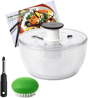 OXO Good Grips Lettuce Salad Spinner with Peeler & Vegetable Brush Set