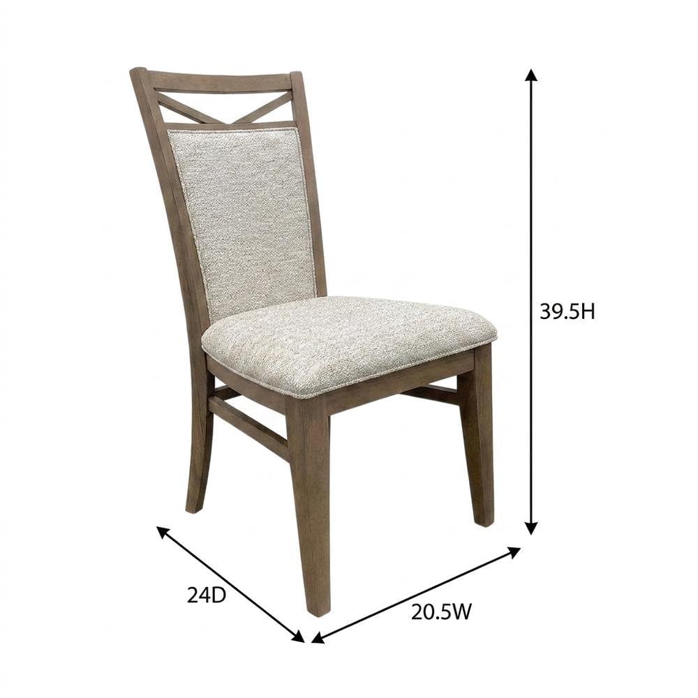 Upholstered Dining Chair Two Pack in Brown by Starlight Canyon Home – Poplar Solids / Birch Veneers, Brown, Pack of 2