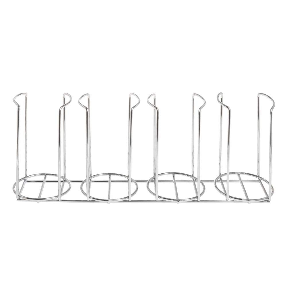 Chrome Cup and Lid Holder by HUBERT – Carbon Steel, Gray