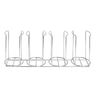 Chrome Cup and Lid Holder by HUBERT – Carbon Steel, Gray
