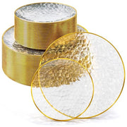Stock Your Home 2 Pack / Clear and Gold / Classic Plates