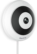 REOLINK PoE Fisheye Camera FE-P(White), 6MP 360° Multiple Panoramic Views | Smart Human Detection, Two Way Talk, Ceiling/Wall/Desk Mount, Display for Home Office Security Surveillance