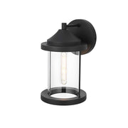 Roy One Light Outdoor Wall Sconce Black by Lighting Design – Iron, Black, Model OD402W12BK