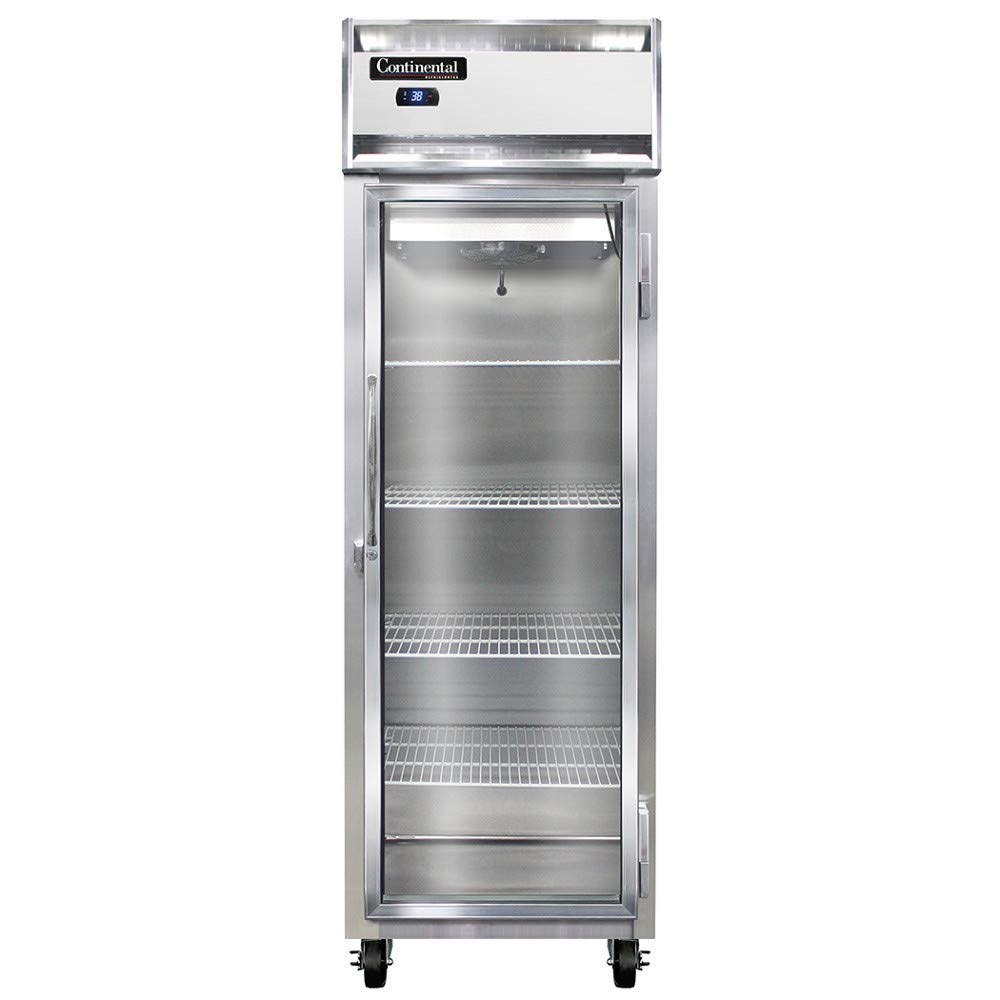 1RS-SS-GD Single Section Reach In Glass Door Refrigerator by Continental Refrigerator – Commercial Grade