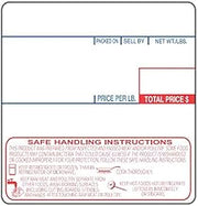 Heartland Label Printers Safe Handling Scale Label Red/Blue, 60mm Length x 58mm Width | 16 Roll/Case