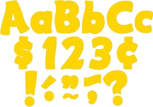 Teacher Created Resources Yellow Gold Funtastic 4" Letters Combo Pack, 208 Per Pack, 3 Packs