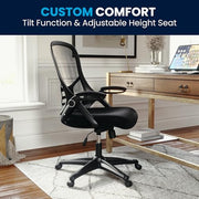 Flash Furniture Black / Set of 1 / Contemporary Home Office Desk Chairs