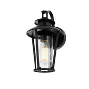 Wensley One Light Outdoor Wall Sconce Black by Lighting Design – Iron, Black