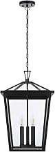 Elegant Lighting Oxford 7" Outdoor Pendant in Black