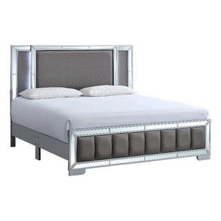 Murry Queen Bed Silver by Glory Furniture – Wood, Silver, Model G004800A-QB