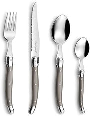Amefa Lou Laguiole Tradition 24pc Flatware set, 18/0 Stainless Steel, Taupe