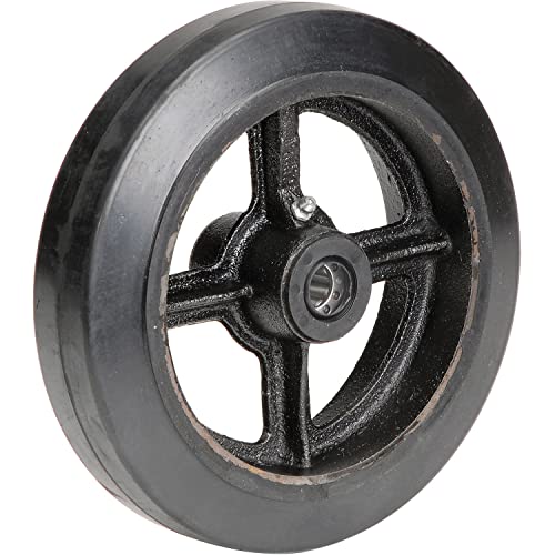 8 X 2 Mold-ON Rubber Wheel by Casters, Wheels & Industrial Handling – 8"L x 2"W x 8"H, Black, Model 748613C