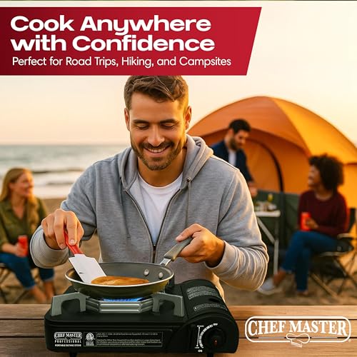 Chef Master Stove & 4 Fuel Canisters Camping Stoves