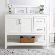 Elegant Decor 42" - Single / White / Traditional Bathroom Vanities