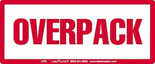 Labelmaster L370 Overpack Label, Standard (Pack of 500) , 6 x 2.5 inch
