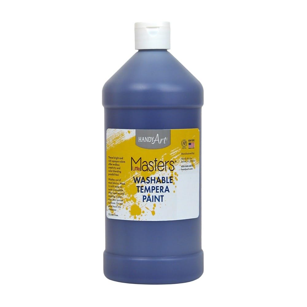 Little Masters Washable Tempera Paint by Handy Art – 32 ounces, Model RPC213740-6