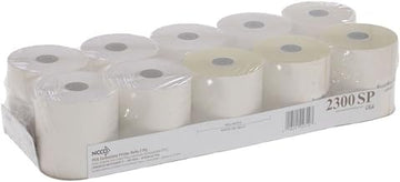 NCCO Register Rolls - POS Kitchen Receipt Paper – 2 Ply Carbonless – 3” x 100’ – (1 Pack of 10 Rolls) – Item 2300SP