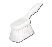 8" Plastic Pot Brush by Winco – Plastic, White, Model BRN-8P