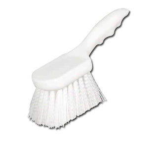 8" Plastic Pot Brush by Winco – Plastic, White, Model BRN-8P