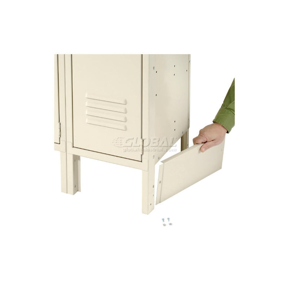 Left And Right End Base For 18"D X 6"H Locker by Global Industrial – Tan, Model 652084TN