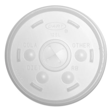 Dart 12SL Plastic Lids by No Touch Easy Gloves – 12oz, Plastic, White, Pack of 1000, Model DCC12SL