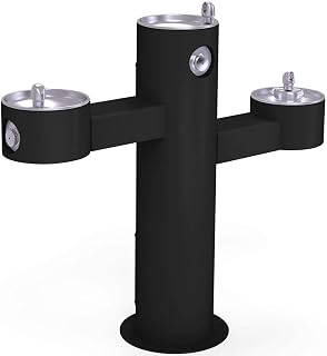 Elkay Barfree Triple Station Ftn, Fr, Blk