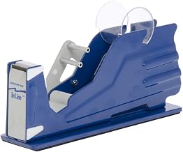HUBERT Tape Dispenser, Blue Metal, Holds 1 1" Wide Roll