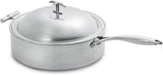 5914H Cook Buffet Collection 4 Quart Induction Chafing Dish, Round, with Lift Off Dome Lid & Long Handle