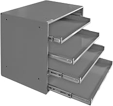 Durham Slide Narrow Rack 310B-95 - For Large Compartment Storage Boxes - Four Drawers