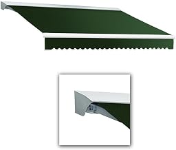 AWNTECH 10 FT. Destin Left Motorized Retractable Awning 120 in. W X 10.38 in. H X 96 in. D Acrylic Fabric in Forest DL10-F