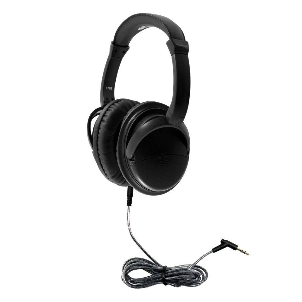 Hamilton Buhl Deluxe Active Noise-Cancelling Headphones with Case by HamiltonBuhl – Medium, Foam, Black, Model NCHBC1
