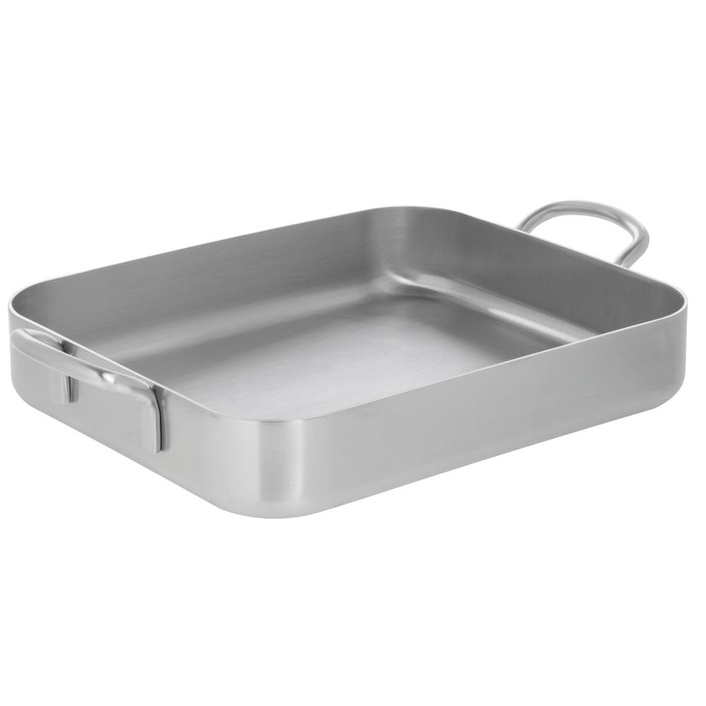 Roasting Pan 5-Ply Stainless Steel Silver - 12 3/5" L x 10 1/4" W x 2 3/4" H by HUBERT – Stainless Steel, Silver, Model CE5PLY12.5-X