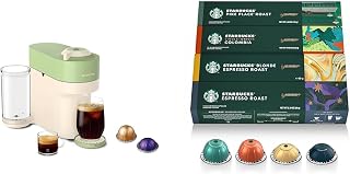 Nespresso Vertuo POP+ Coffee and Espresso Maker by Breville, Pistachio + Starbucks Capsules