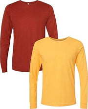 BELLA+CANVAS Bella Canvas - Unisex Jersey Long Sleeve Tee - 3501 XS-Brick-HTHRYellowGold