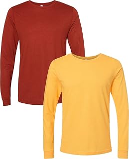 BELLA+CANVAS Bella Canvas - Unisex Jersey Long Sleeve Tee - 3501 XS-Brick-HTHRYellowGold