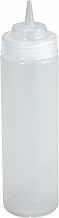 Winco Wide Mouth Squeeze Bottles, 16 Ounce, Clear, Medium, 6-Piece | Dishwasher safe, BPA-free, Wide mouth, Great for Sauces, Dressings, Condiments and Prep Stations