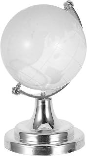Mini Glass Sphere for Desk with Sturdy Placement and Interactive Learning Features, Small Rotatable Globe Suitable for Office and Workspace Decoration