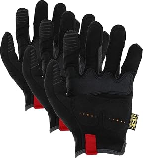 Mechanix Wear M-Pact Open Cuff Work Gloves (Medium, Black) (Pack of 3)