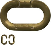 Mr. Chain Heavy Duty Master Link, Acetal Copolymer, 2", Gold, 10/Pk