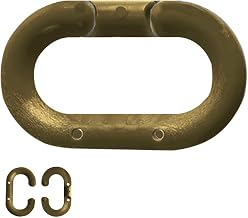 Mr. Chain Heavy Duty Master Link, Acetal Copolymer, 2", Gold, 10/Pk