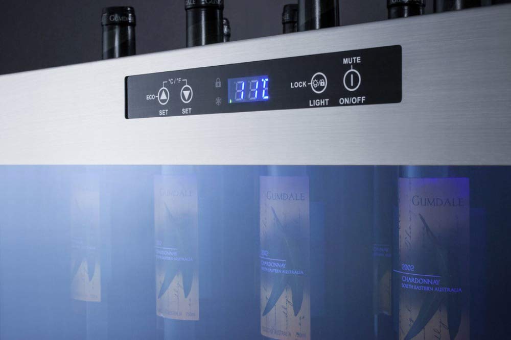 Summit 12 Bottle Wine Cellar by Summit Appliance – 9.0 liters, Stainless Steel, Model STC12