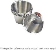 G.E.T. 4-84111 Ramekin/Condiment Cup, 4 Ounces, Stainless Steel, 2-3/4" Diameter x 1-3/4"H, Case of 48