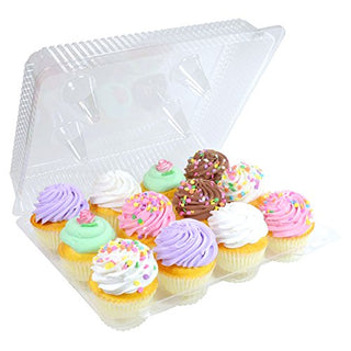 1 Dozen Cupcake Container (12 cavities) by Cake S.O.S – 13 x 10.3 x 3.7 inches, 12.0 fluid_ounces, Plastic, Clear, Pack of 100