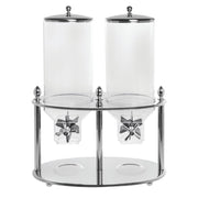 Expressly Stainless Steel Double Container Elegant Cereal Dispenser by HUBERT – 17.7 L x 11 W x 26.2 H, 2.9 gallons, Stainless Steel, Transparent, Model 10305
