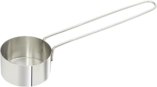 Winco 6" 1/3 Cup Stainless Steel Measuring Cup with Wire Handle | Graduated measurements, Stackable design, For liquid and dry ingredients, baking and commercial food prep