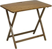 Furnifact Warm Brown, Folding Table, Red Oak Construction, Folding Design, Durable Home Design, Warm Stylish Finish, Quality Build for Home