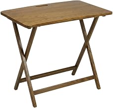 Furnifact Warm Brown, Folding Table, Red Oak Construction, Folding Design, Durable Home Design, Warm Stylish Finish, Quality Build for Home